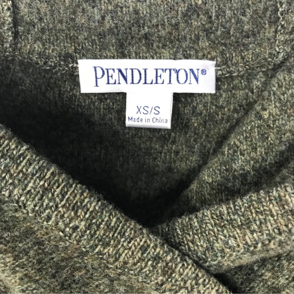 Pendleton Lambs Wool Handkerchief Hem Hoodie Cape… - image 4